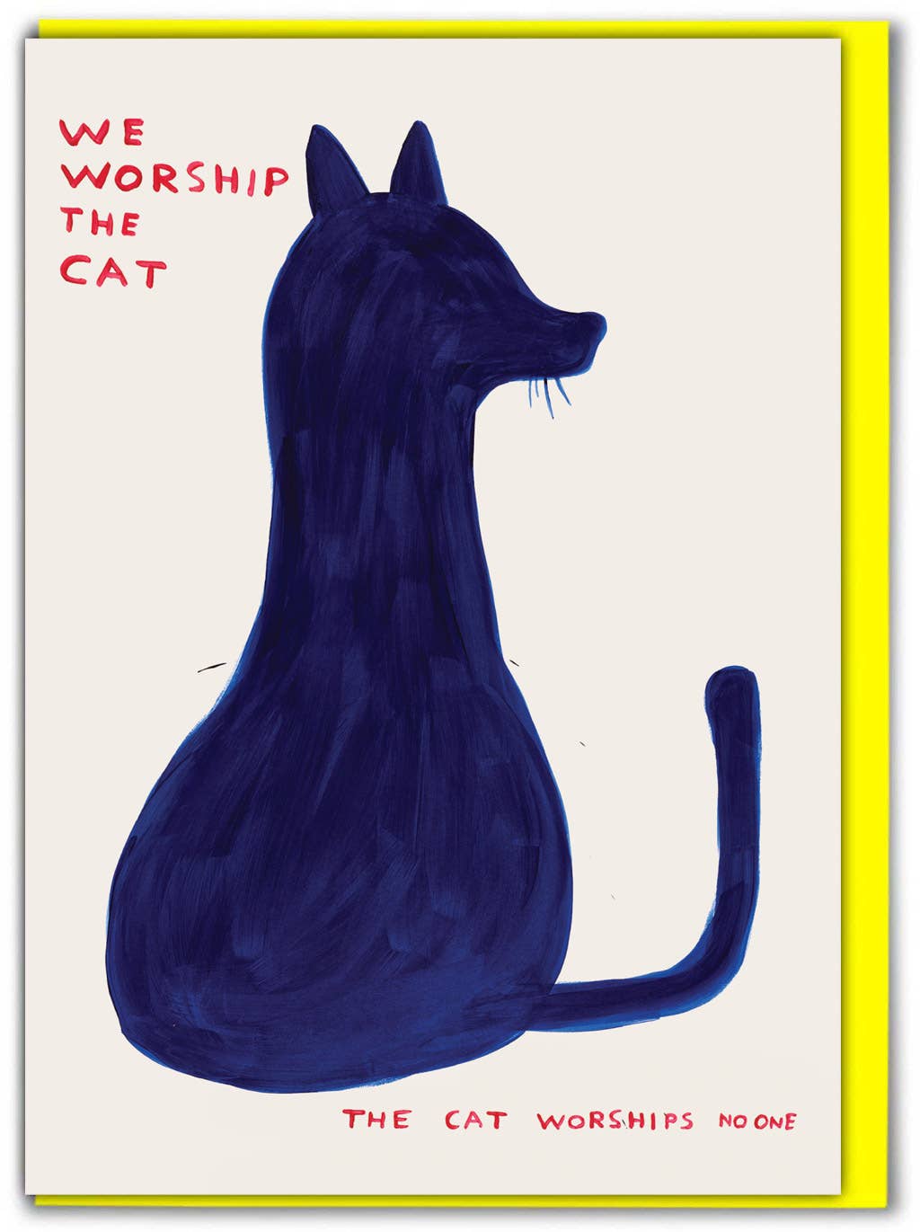 Funny Greetings Card By David Shrigley - Cat