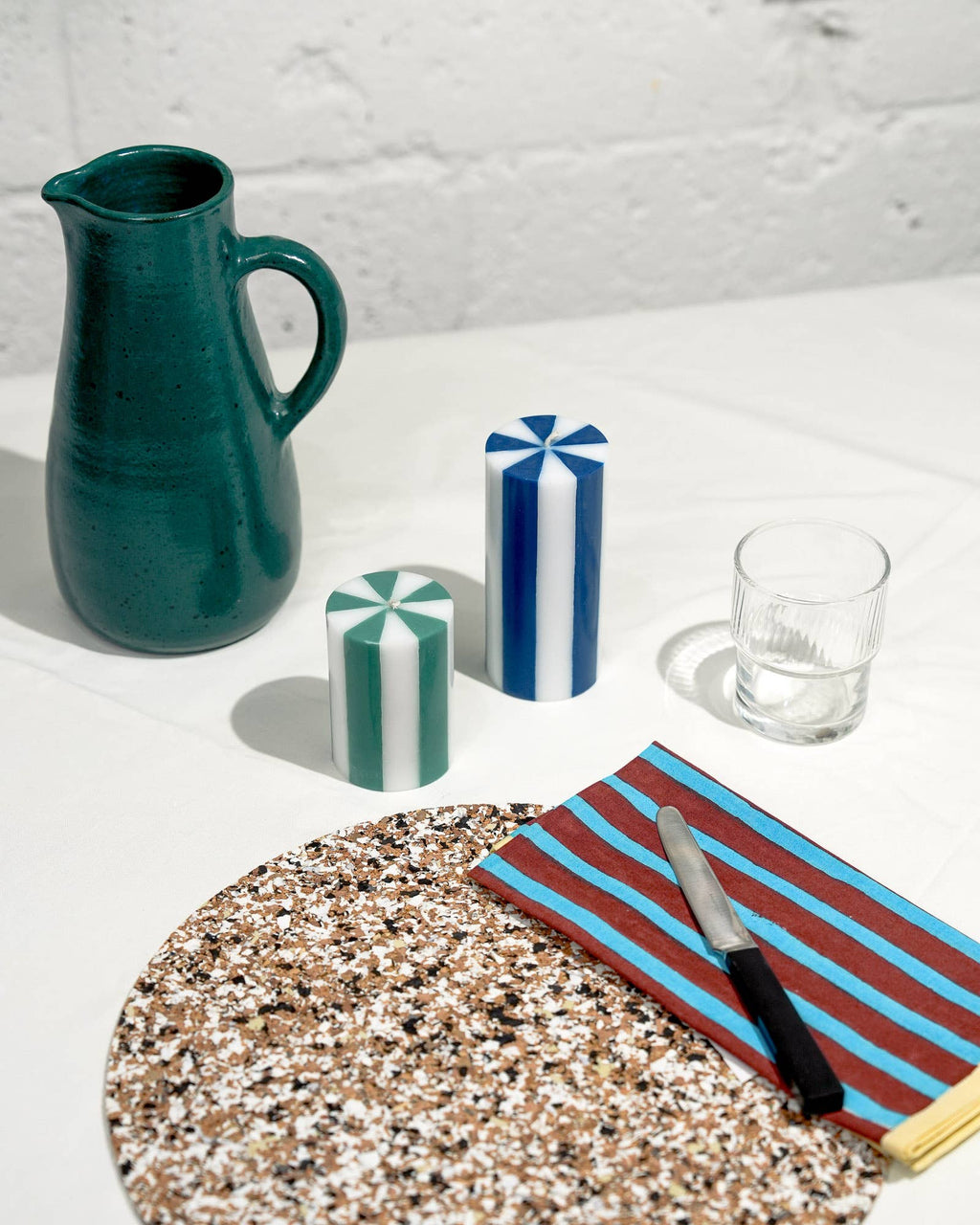 Stripe Pillar Candle M