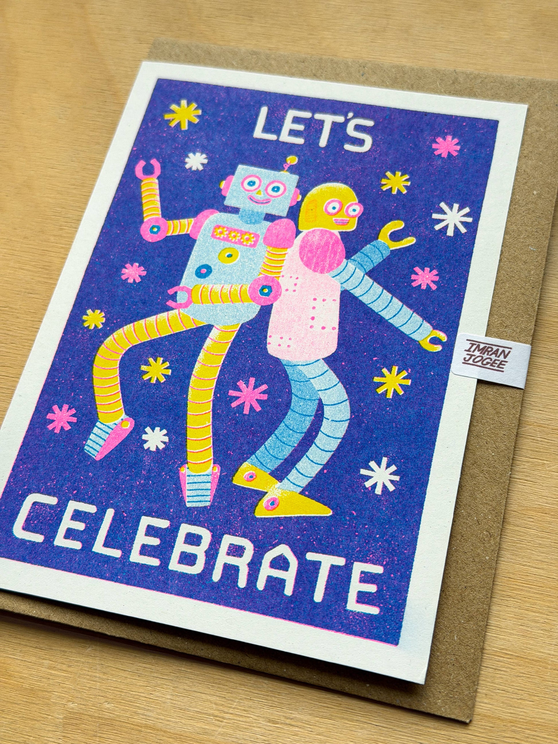 Let's Celebrate Risograph card