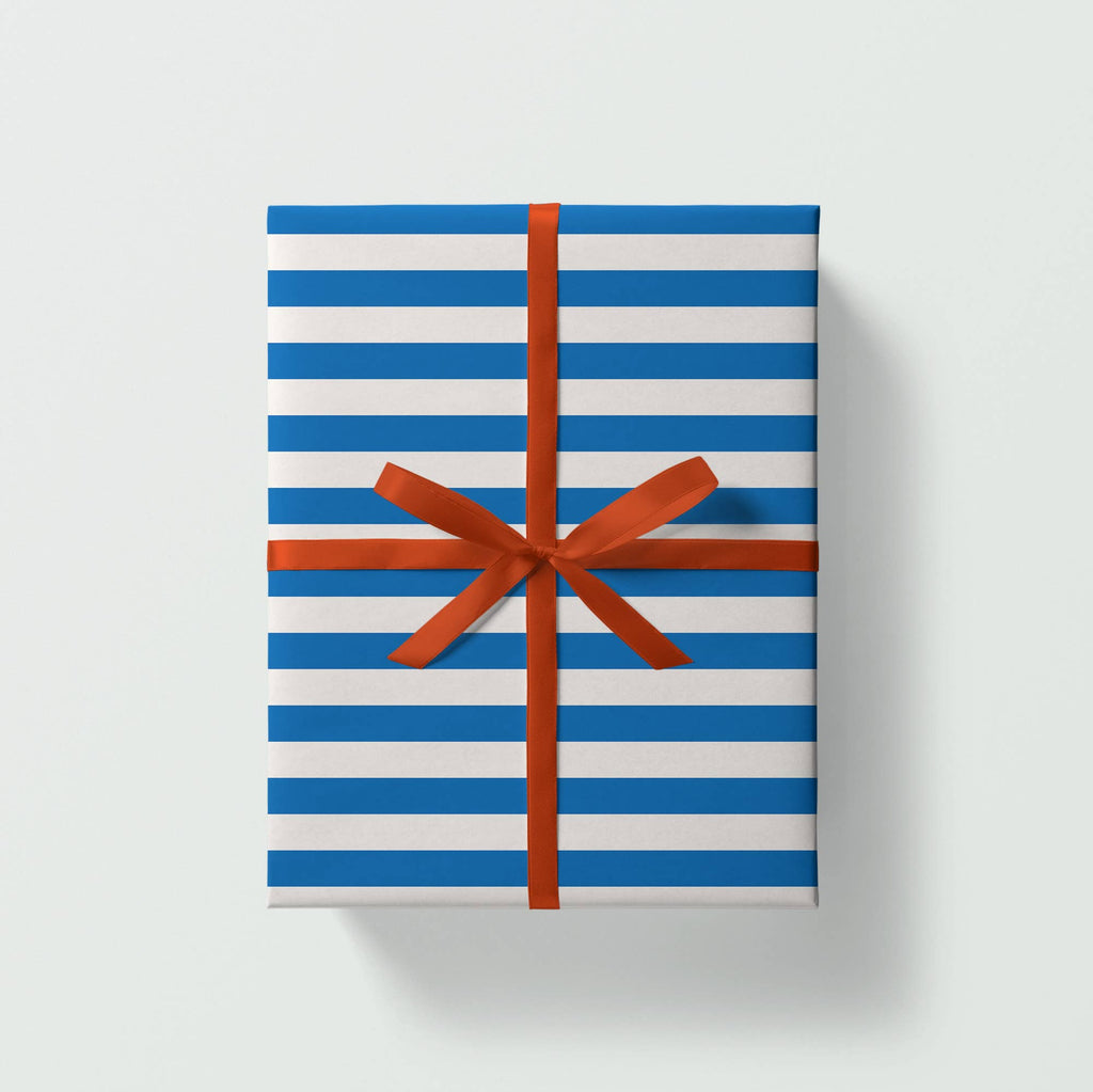 Blue stripe Gift Wrap | Wrapping Paper | Craft Paper