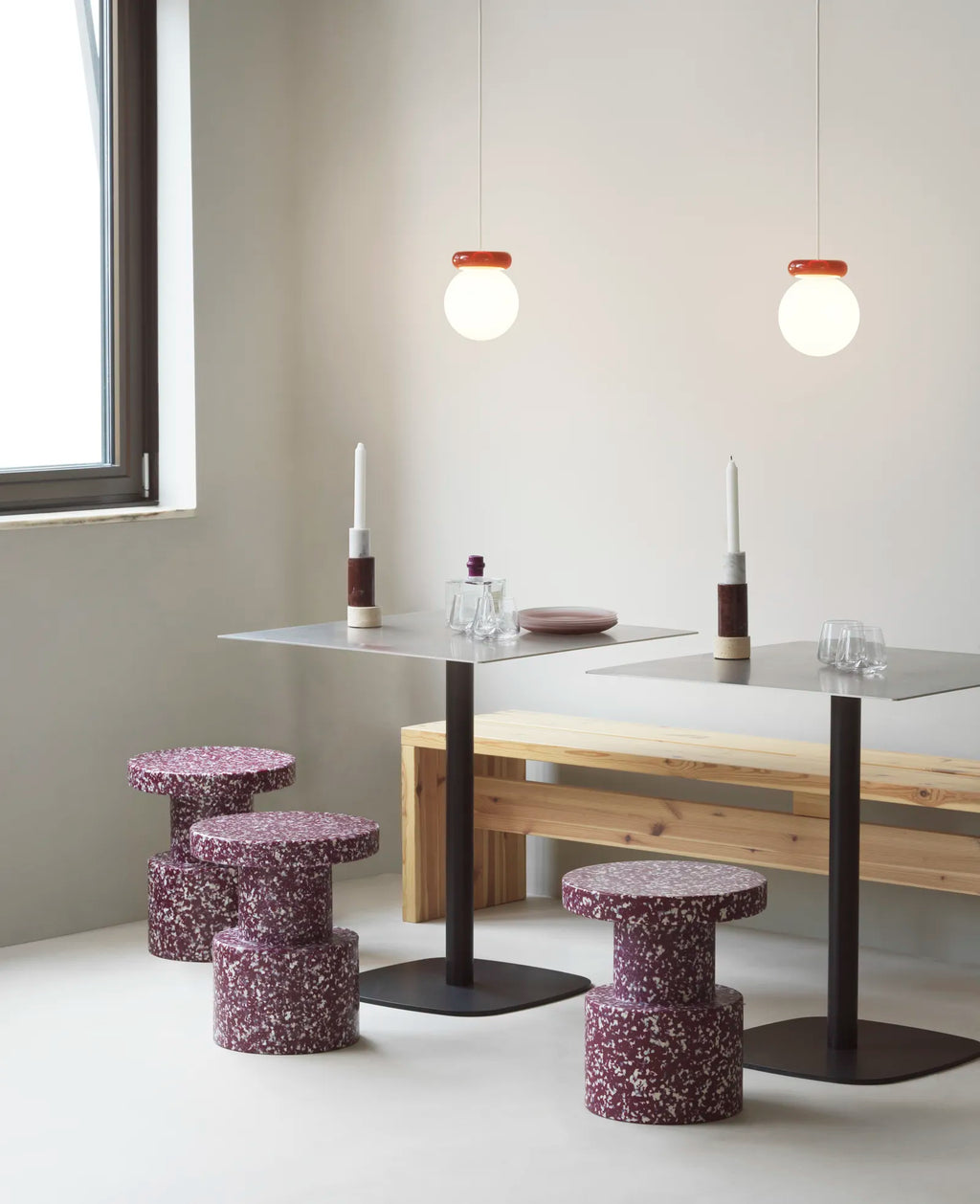 BIT Stool - Burgundy NEW