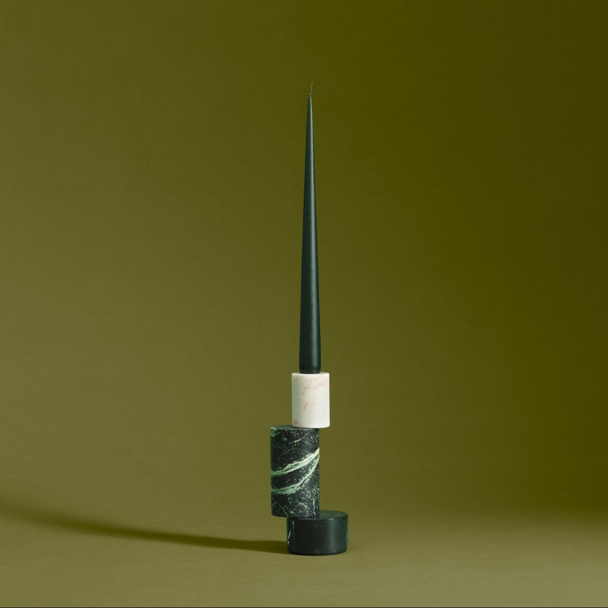 Blox Candle holder by Normann Copenhagen in green marble, available at mooch-y