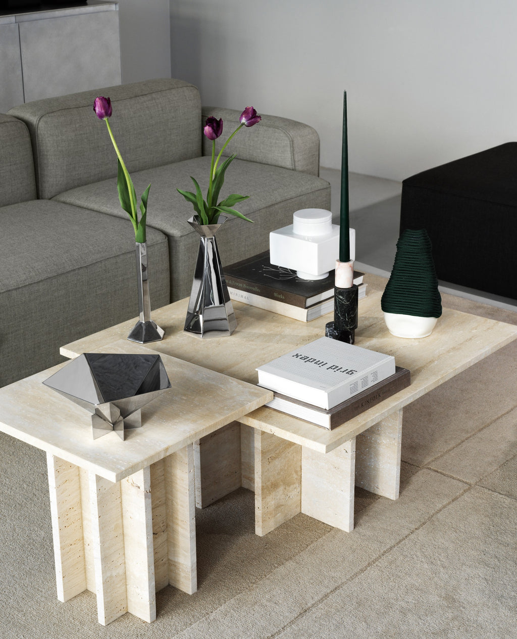 Blox Candle Holder Burgundy