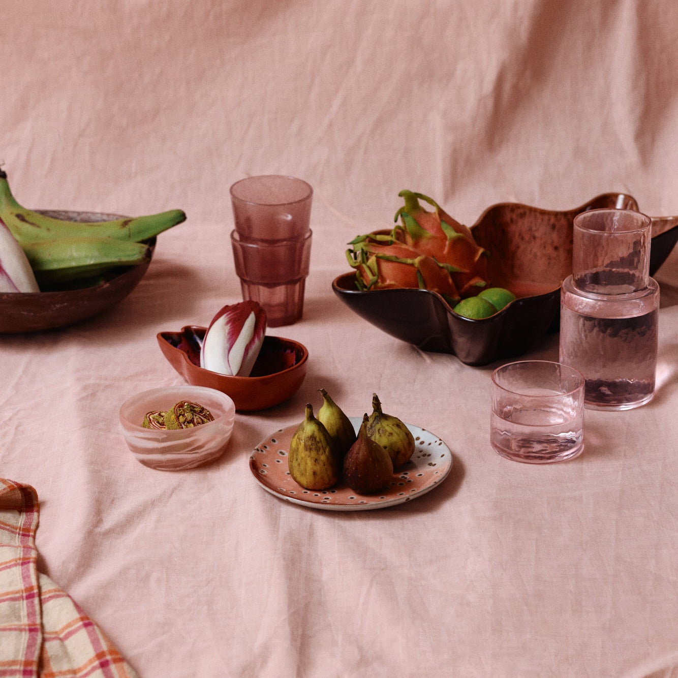 HKLIVING Tube Carafe, Blush, available at mooch-y design store, Cardiff