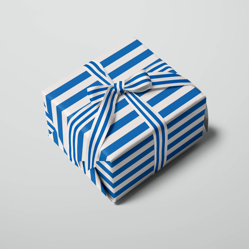 Blue stripe Gift Wrap | Wrapping Paper | Craft Paper