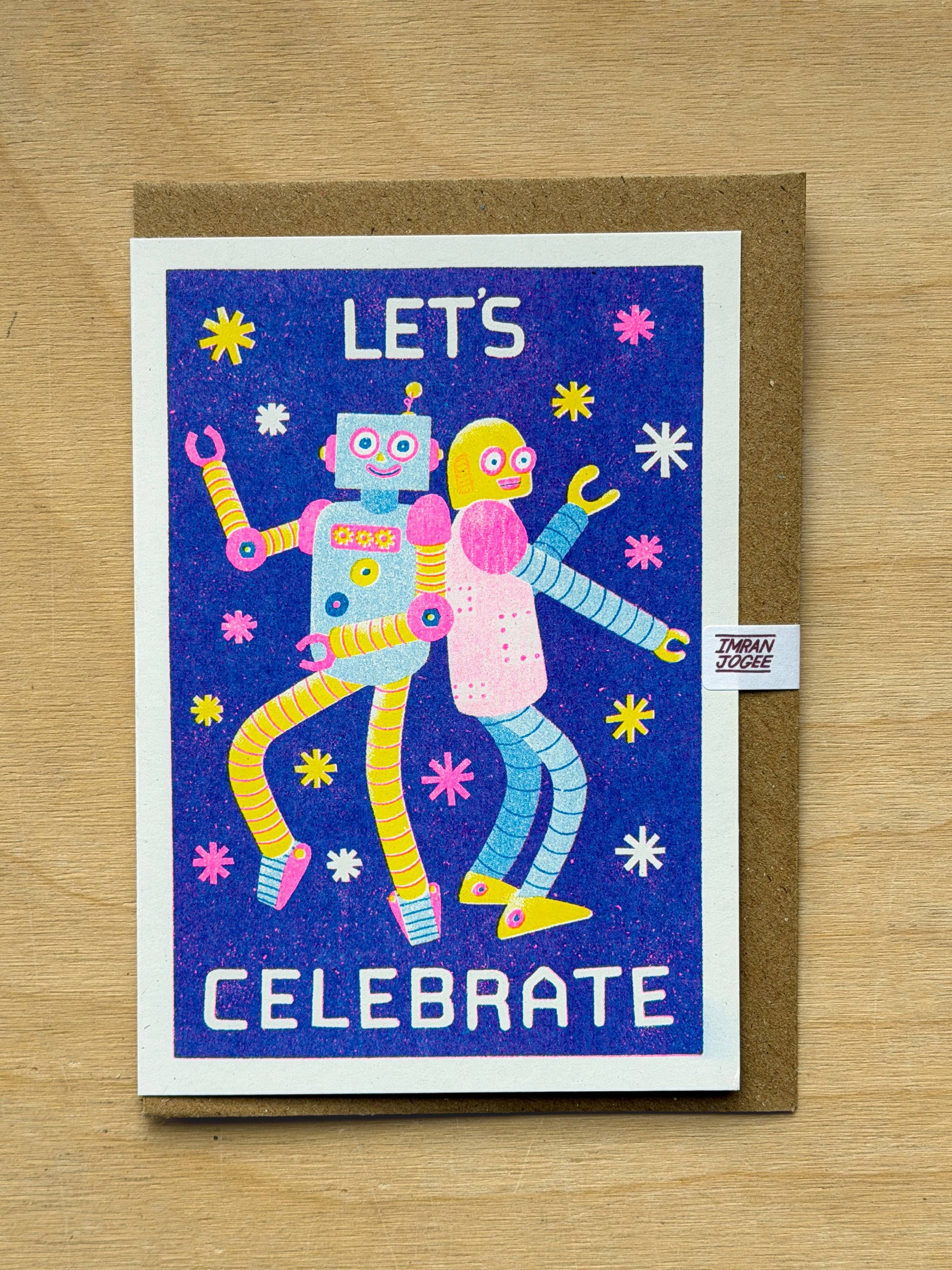 Let's Celebrate Risograph card