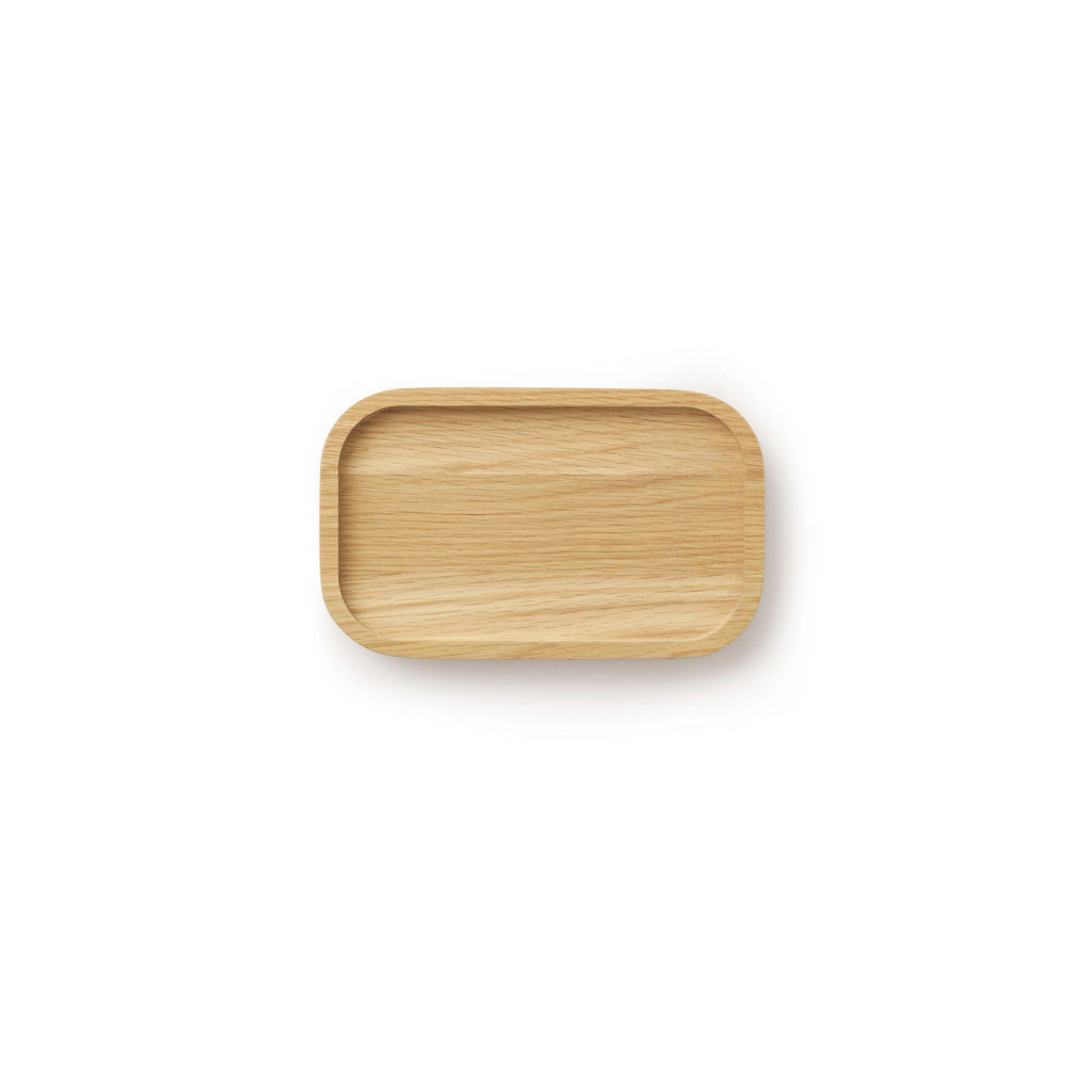 Wooden tray on a white background
