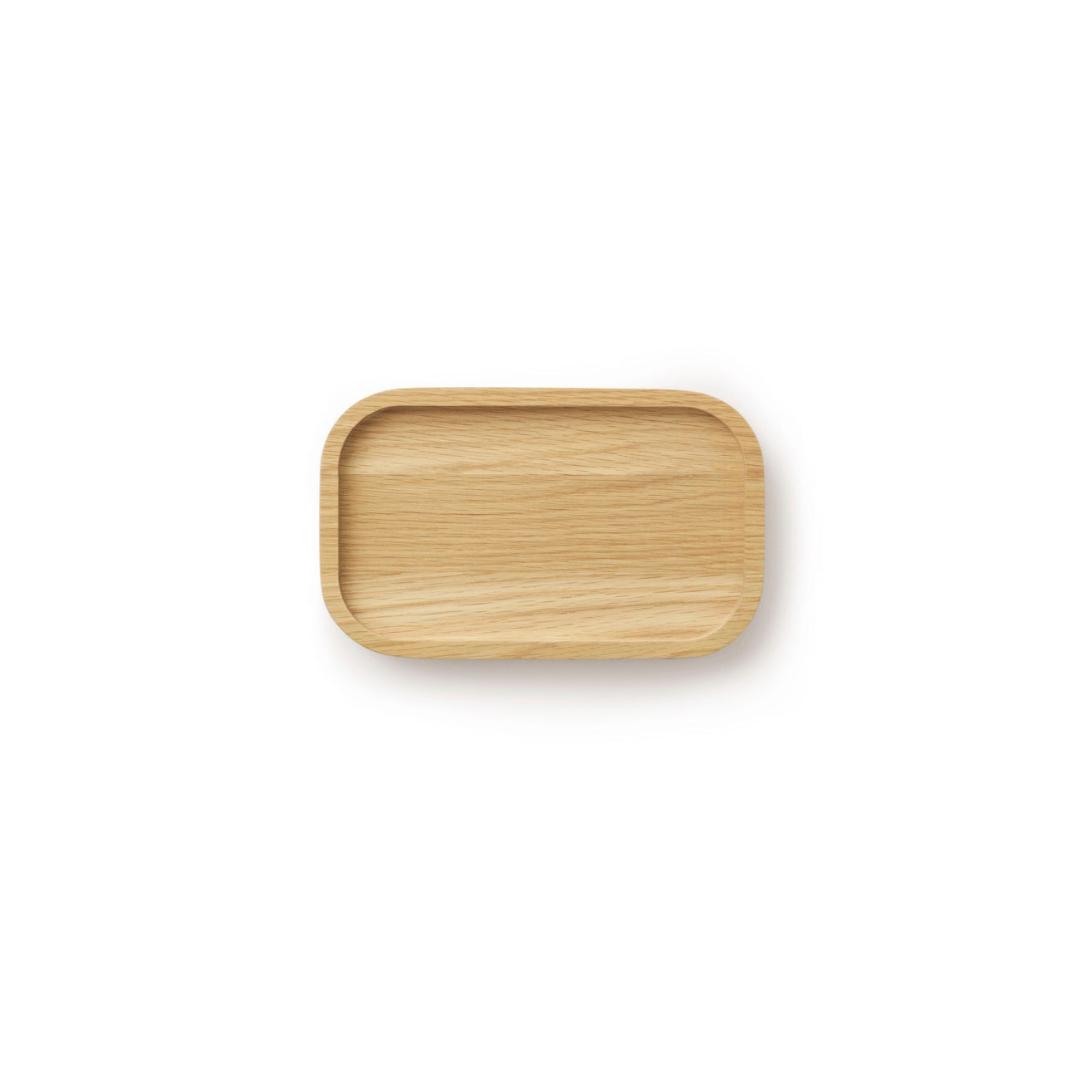 Wooden tray on a white background