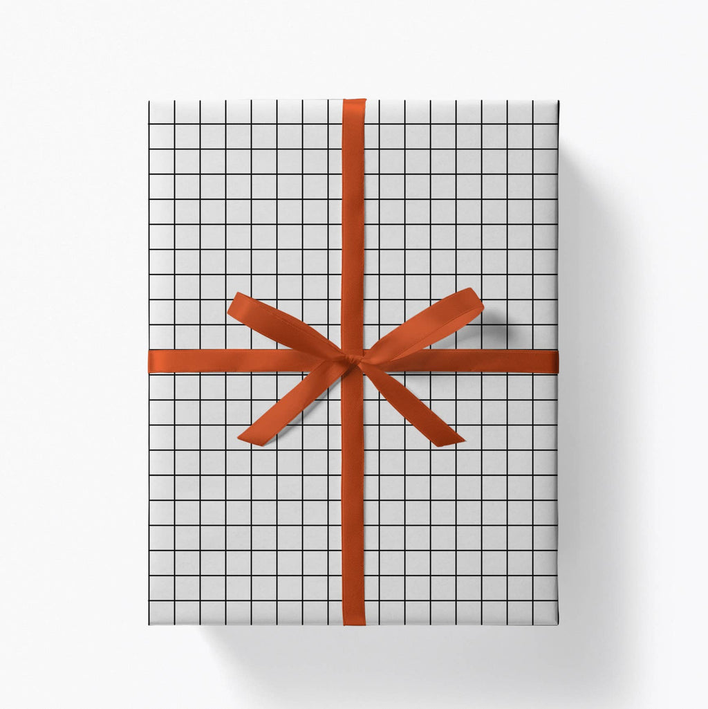 Graph Paper Gift Wrap – Black on White