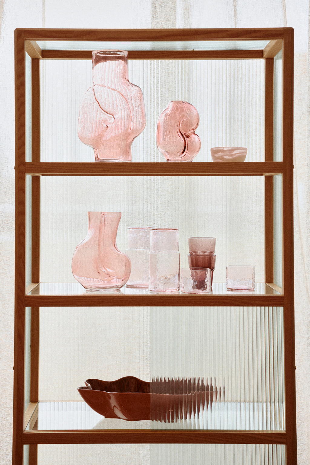 Gleam Glass Vase, Rose