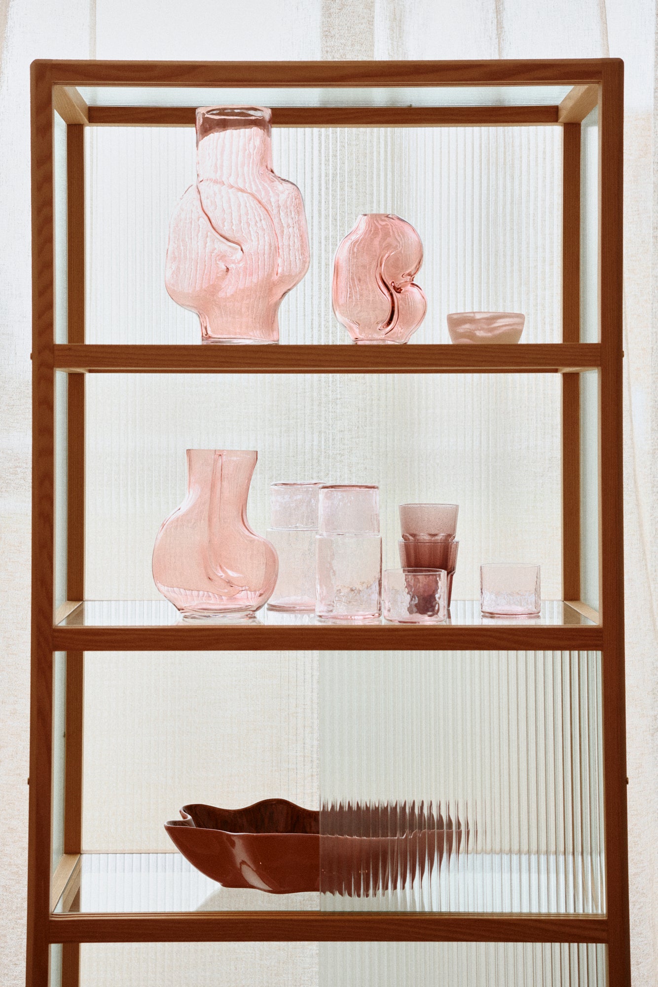 Gleam Glass Vase, Rose