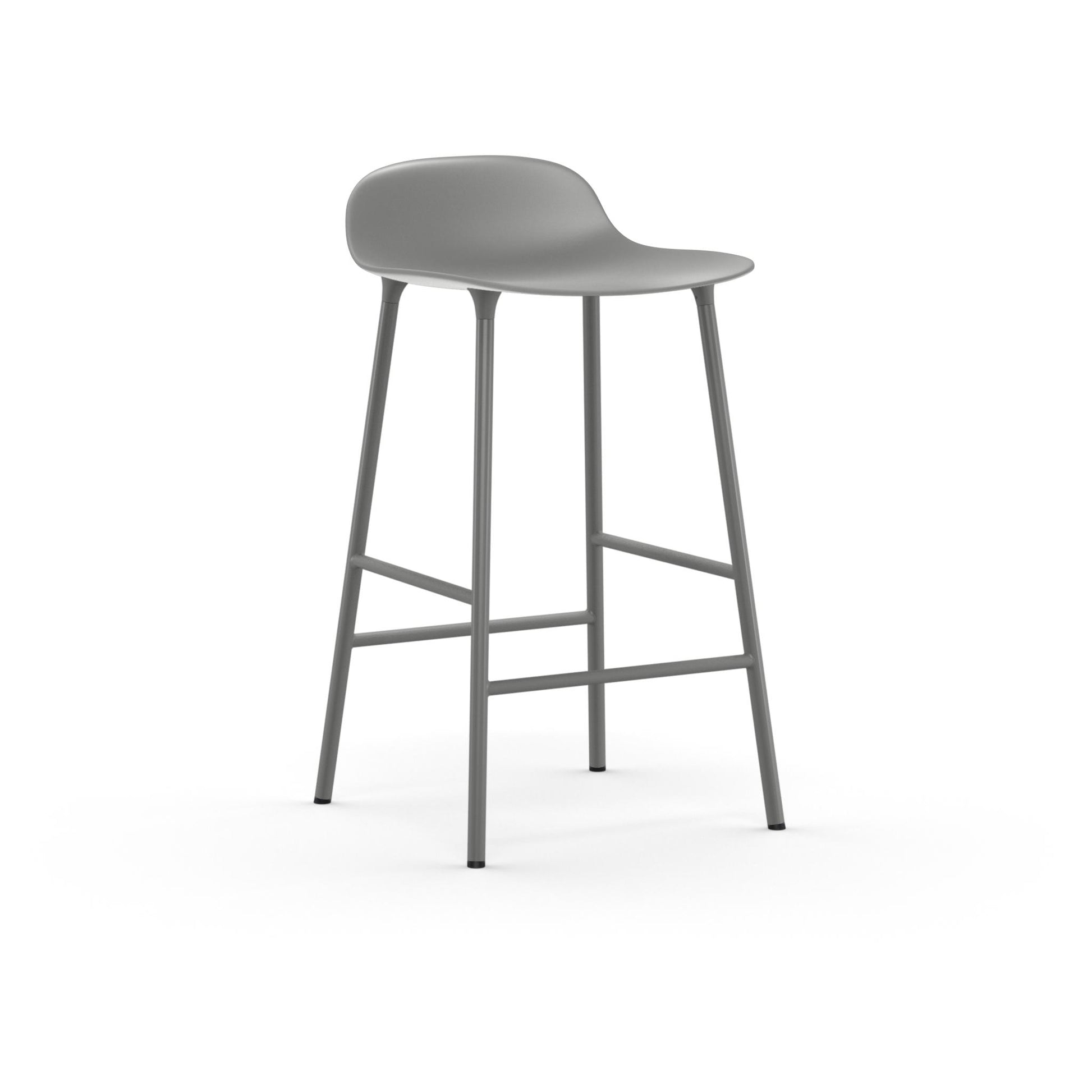 Gray bar stool on a white background
