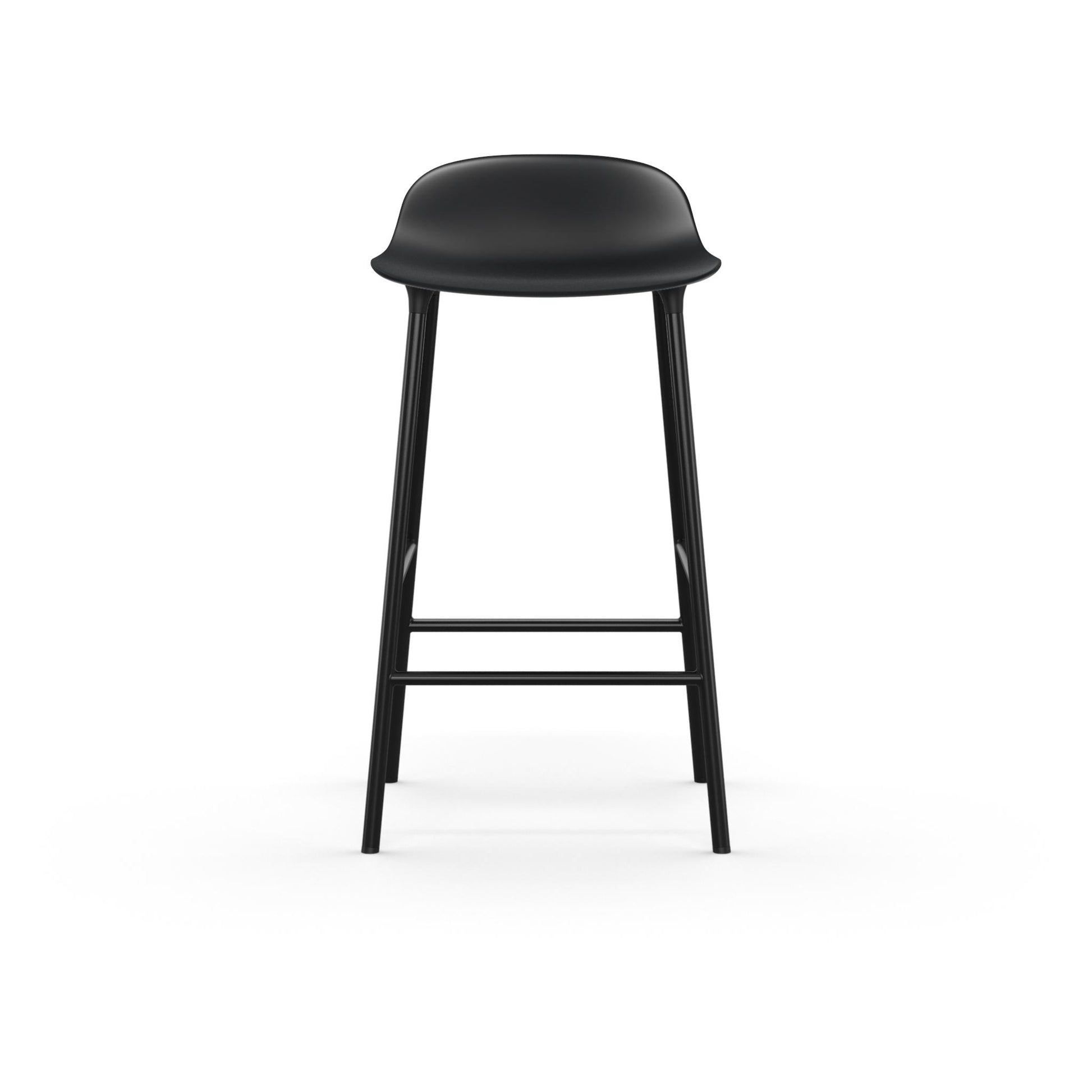 Black bar stool on a white background