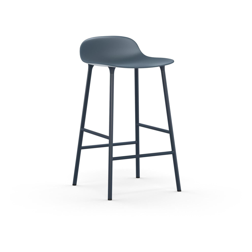 Blue bar stool on a white background