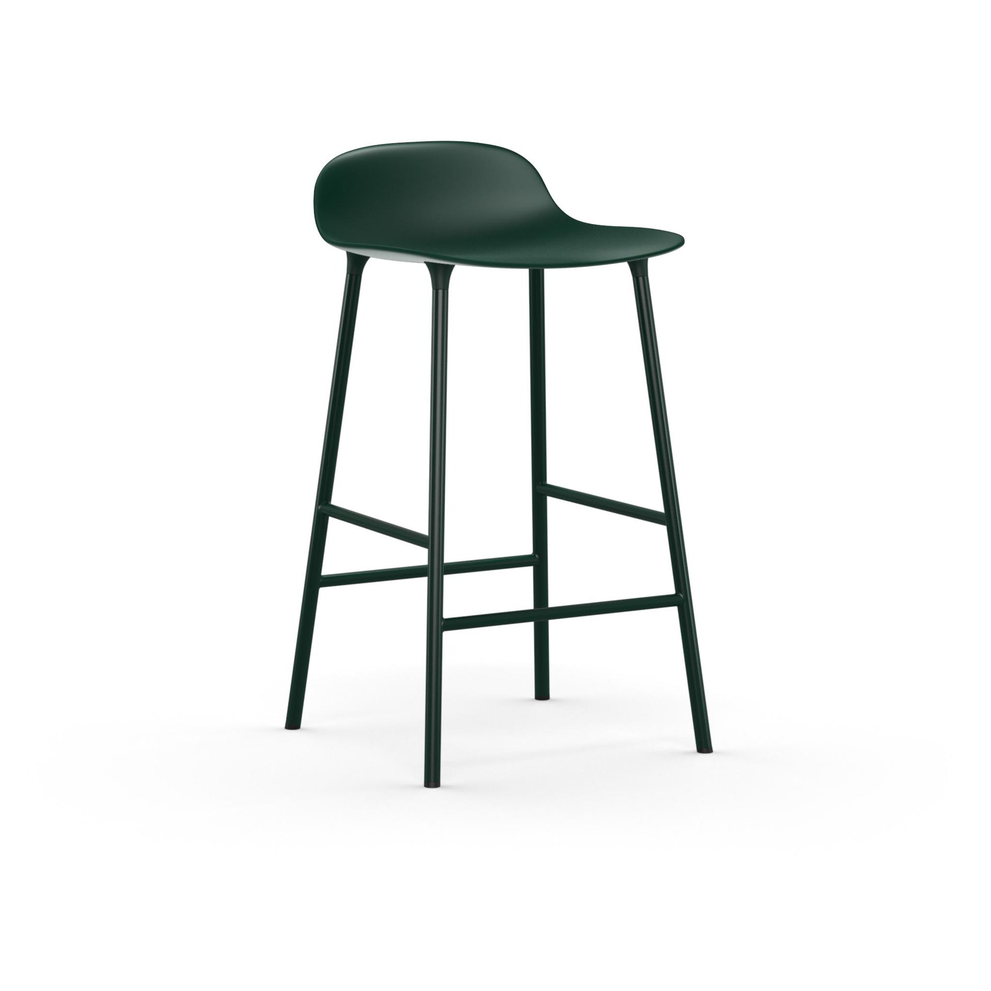 Green bar stool on a white background