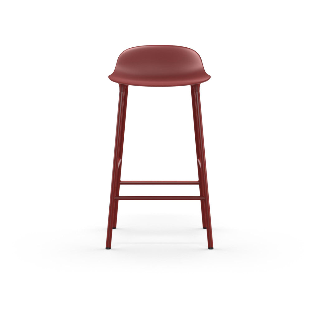 Red bar stool on a white background