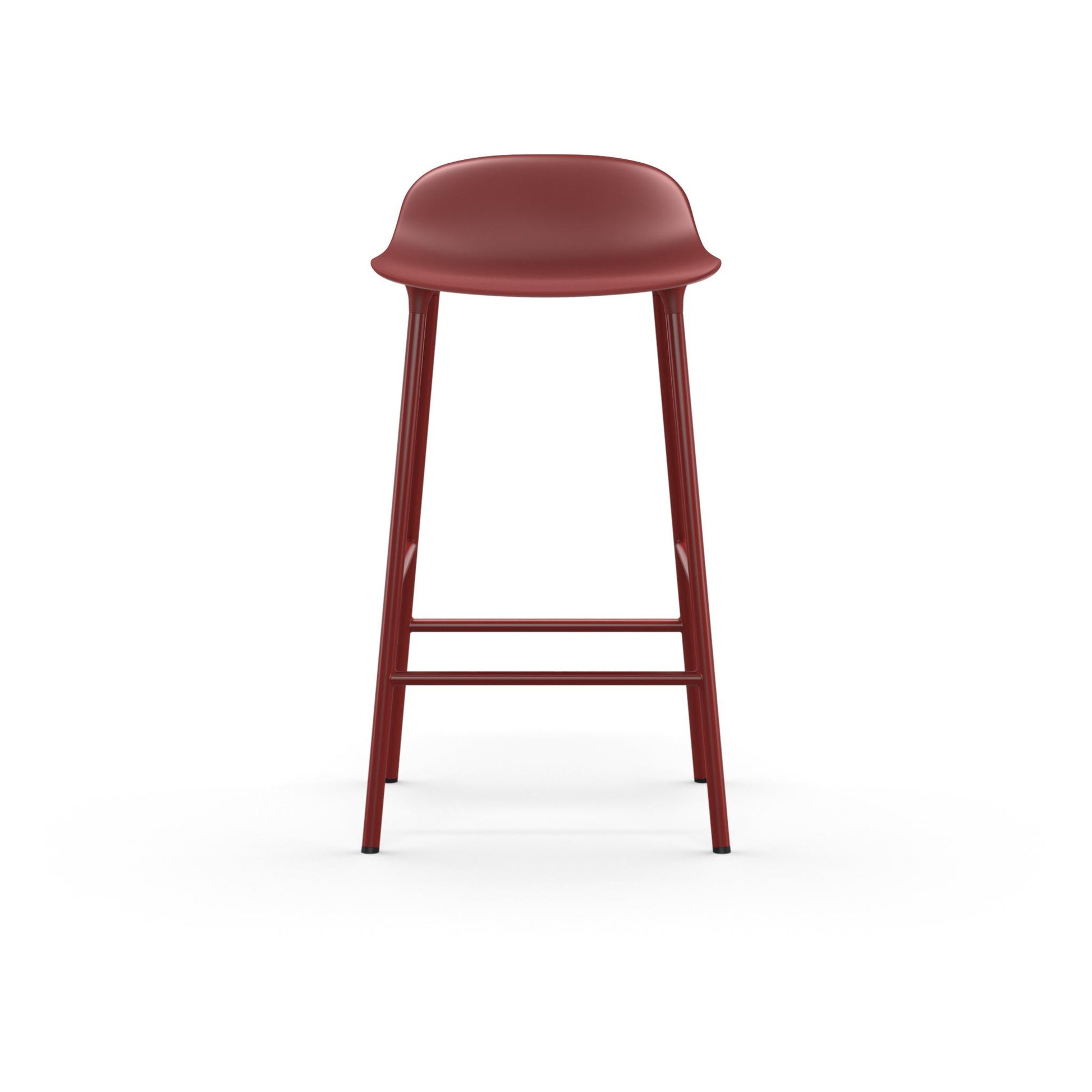 Red bar stool on a white background