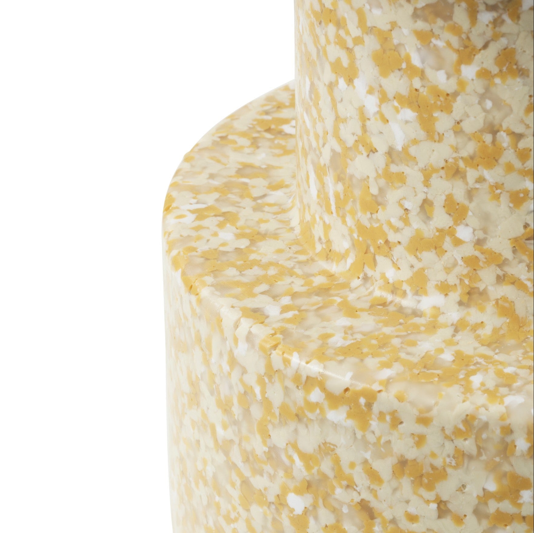 Close up of Normann Copenhagen BIT Stool in mustard colour, available from mooch-y in Cardiff