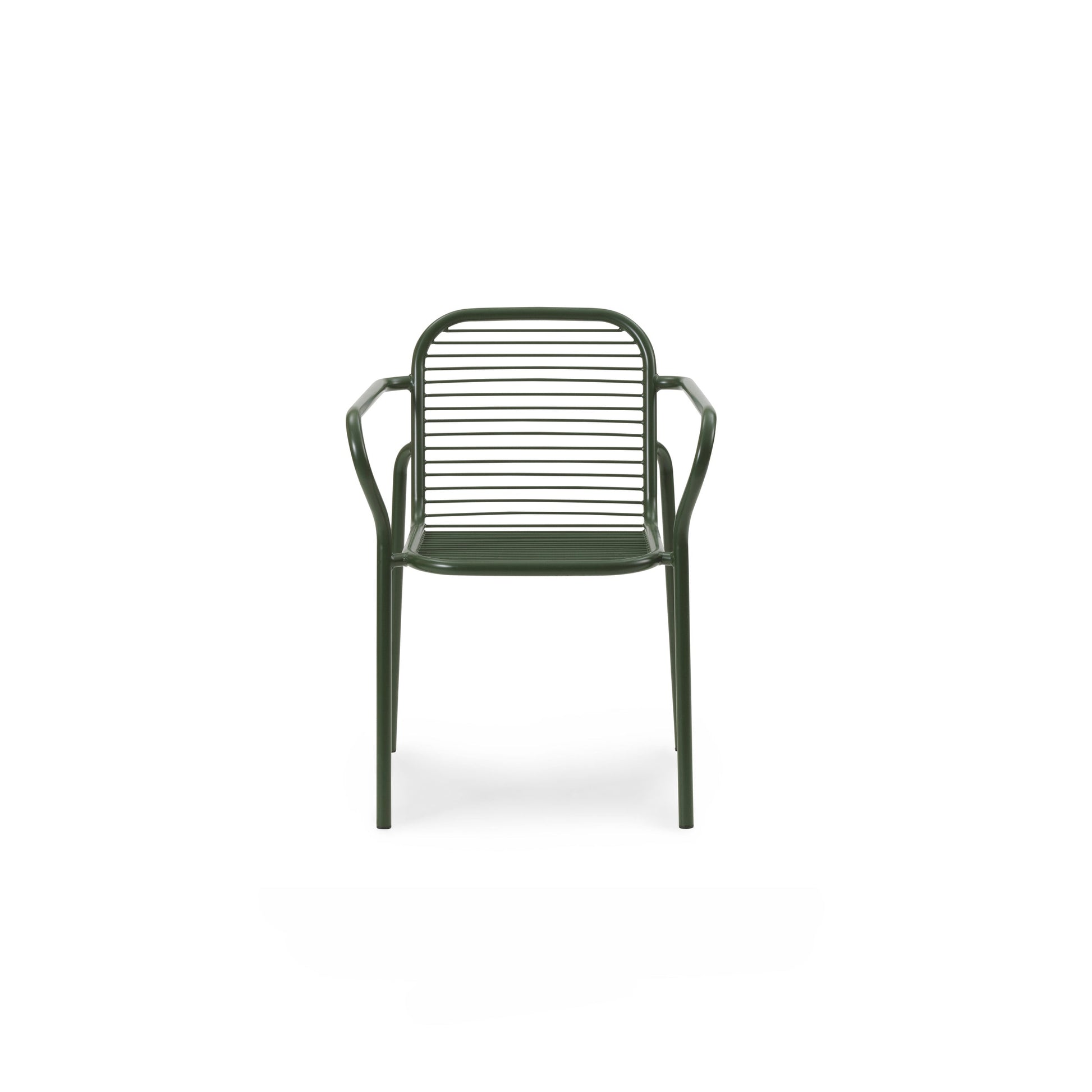 Green chair on a white background