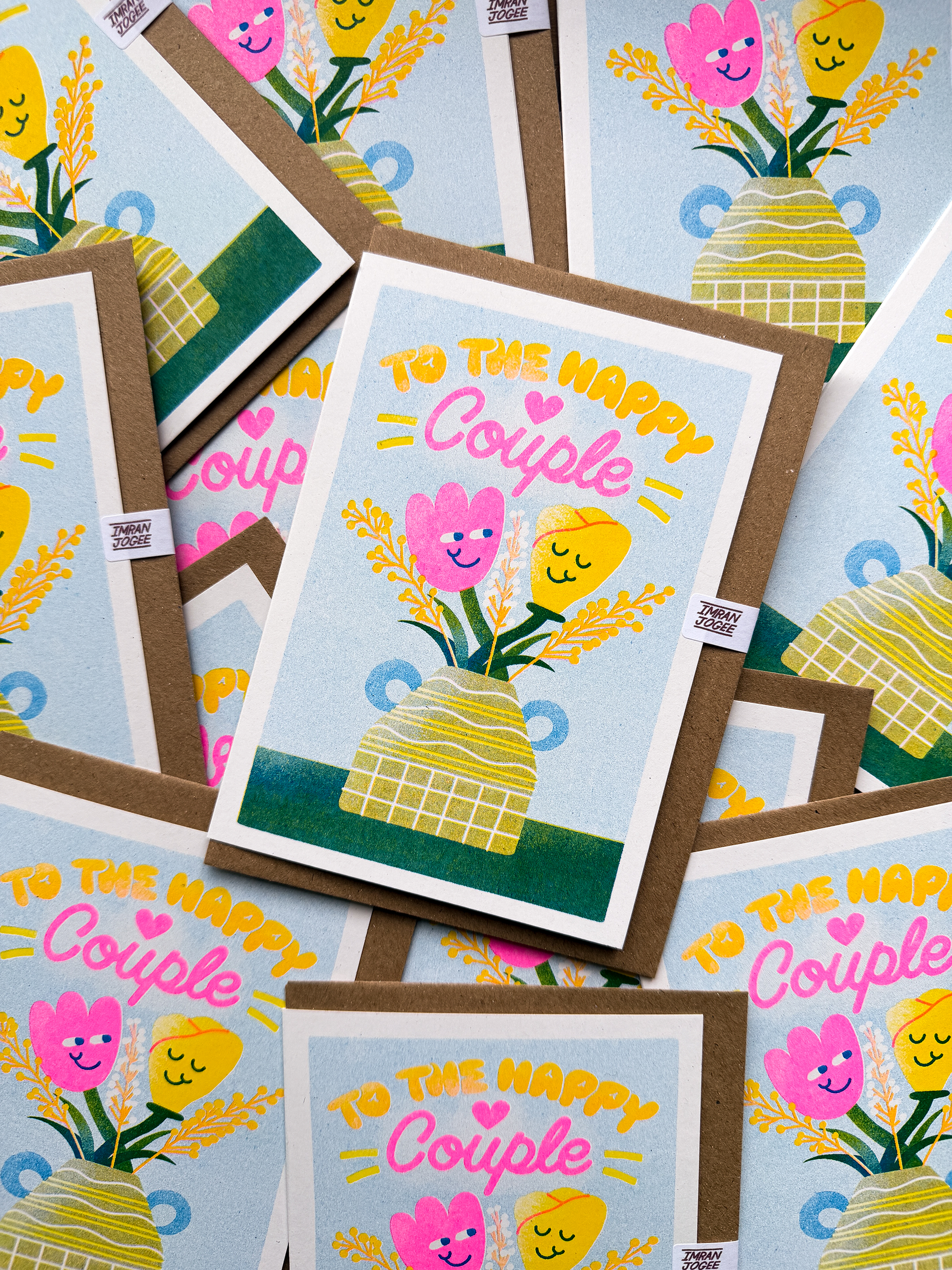 To The Happy Couple Risograph Card