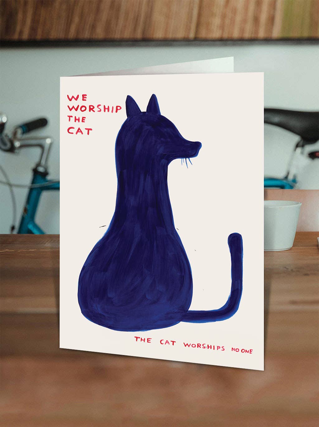 Funny Greetings Card By David Shrigley - Cat