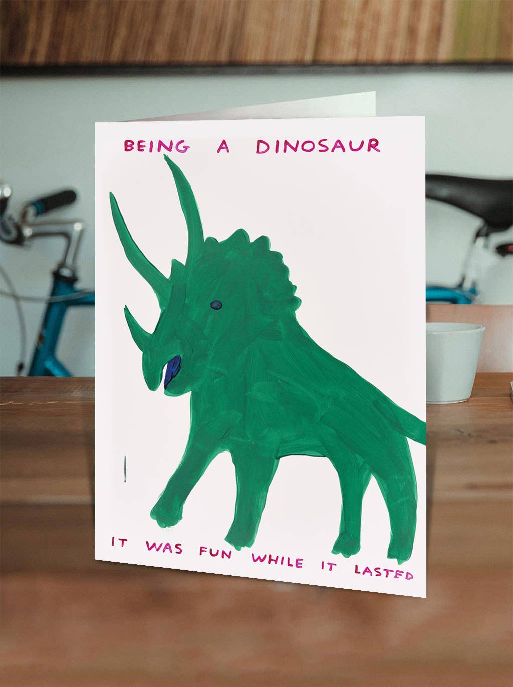 Funny Greetings Card By David Shrigley - Dinosaur