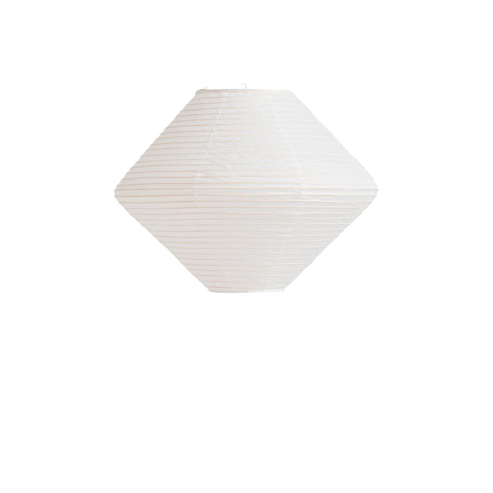 Hexagonal white lampshade on a white background