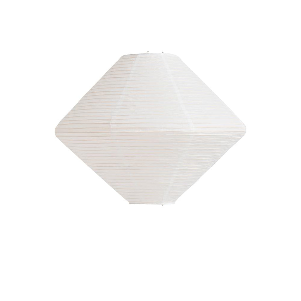 White geometric lampshade on a white background