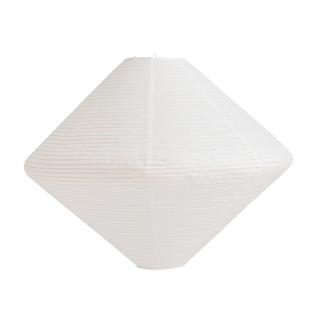 White geometric lampshade on a white background
