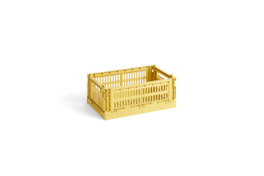 Yellow crate on a white background