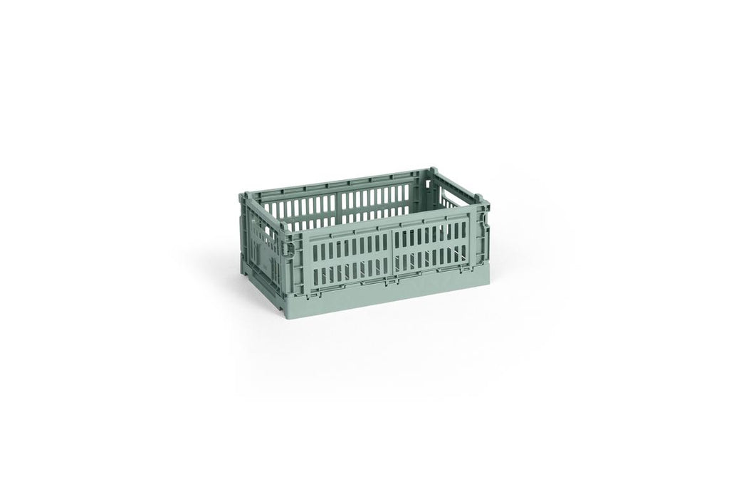 Green crate on a white background