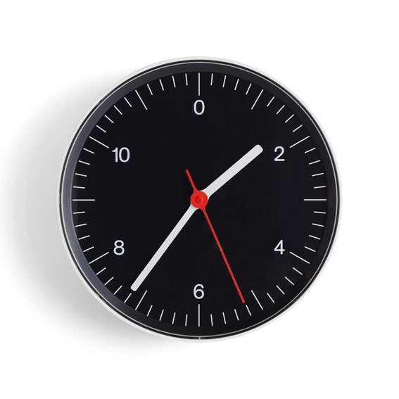 Black Wall clock on white background
