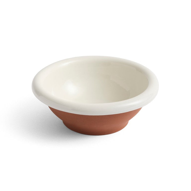 HAY Barro Salad Bowl Small, White & Terracotta