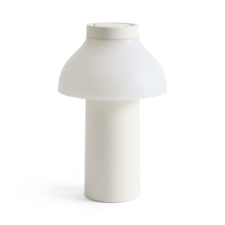 White lamp on a unique design on a white background