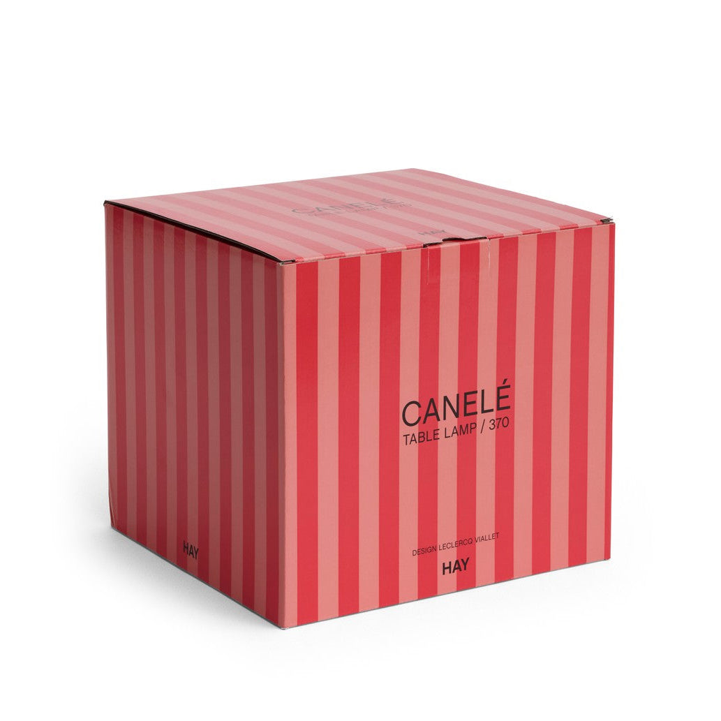 HAY Canelé Lamp in Tomato Red on white background, available at mooch-y