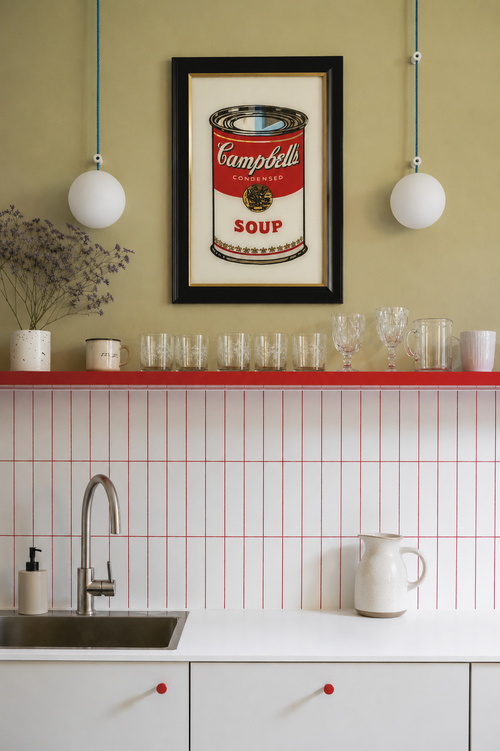 'Cawl Soup Can' Gilded Glass Screen Print by Jason Davies