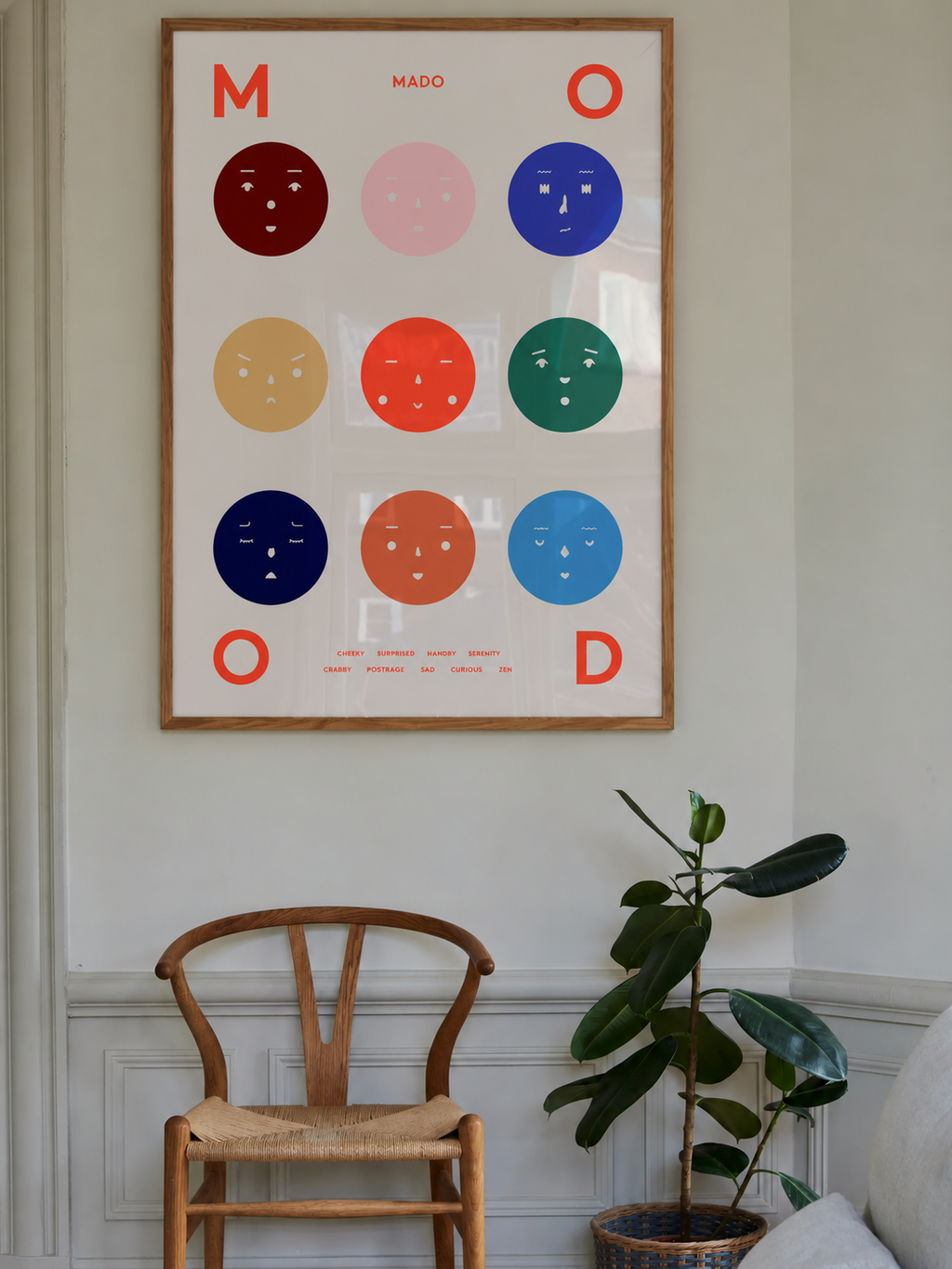 Nine Moods Print & Oak Frame - 70 x 100cm