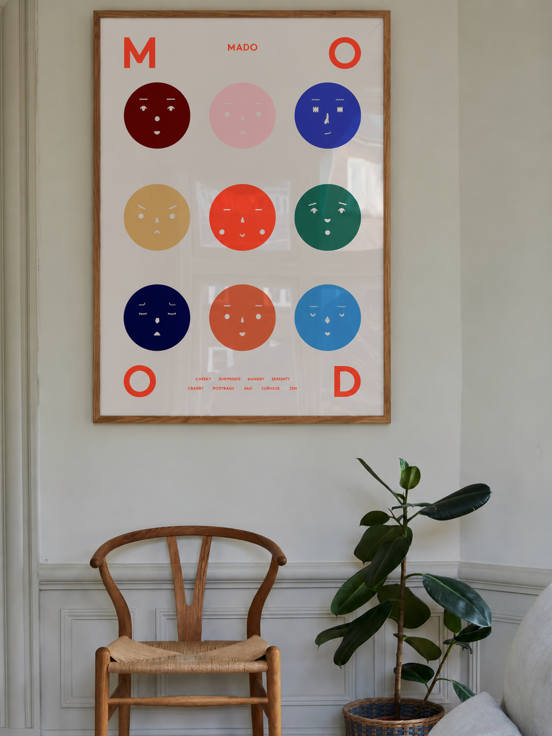 Nine Moods Print & Oak Frame - 70 x 100cm