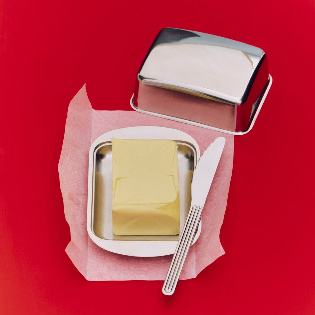 HAY Stainless steel butter dish
