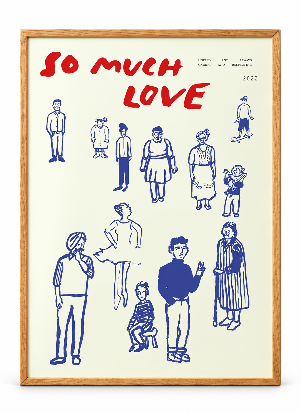 So Much Love Print & Oak Frame - 70 x 100cm