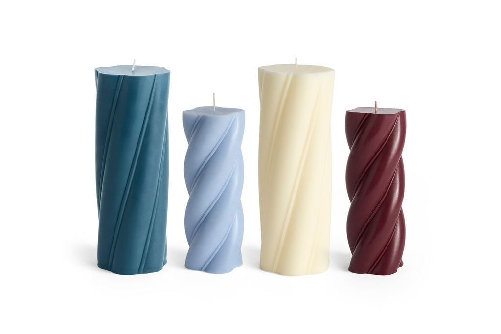HAY Soft Serve Pillar Candles on a white background