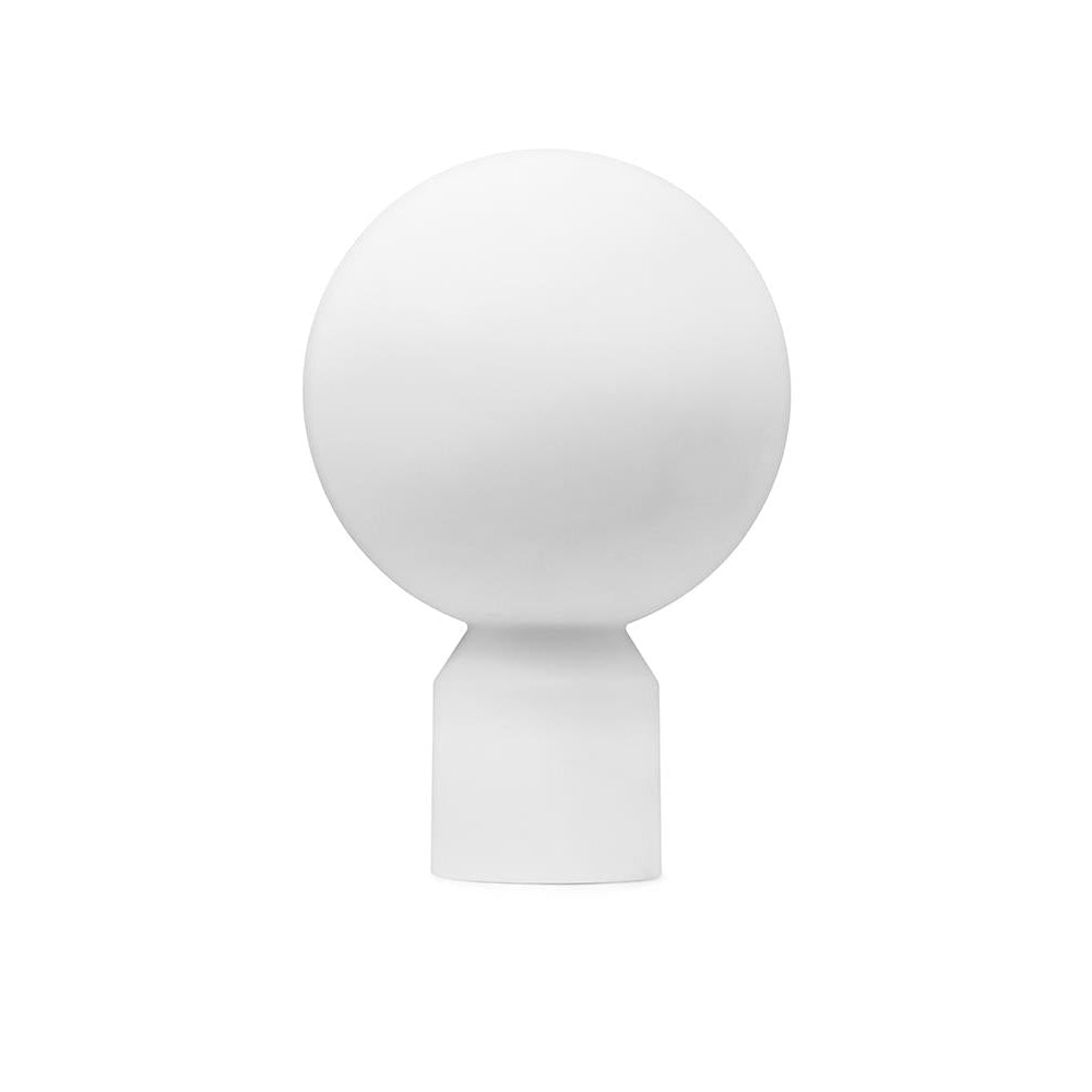 White spherical lamp on a white background
