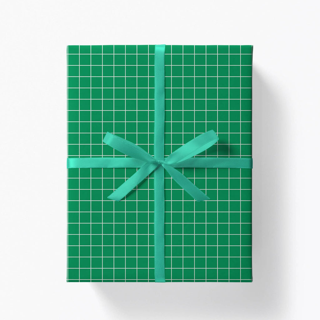 Graph Paper Gift Wrap – Green
