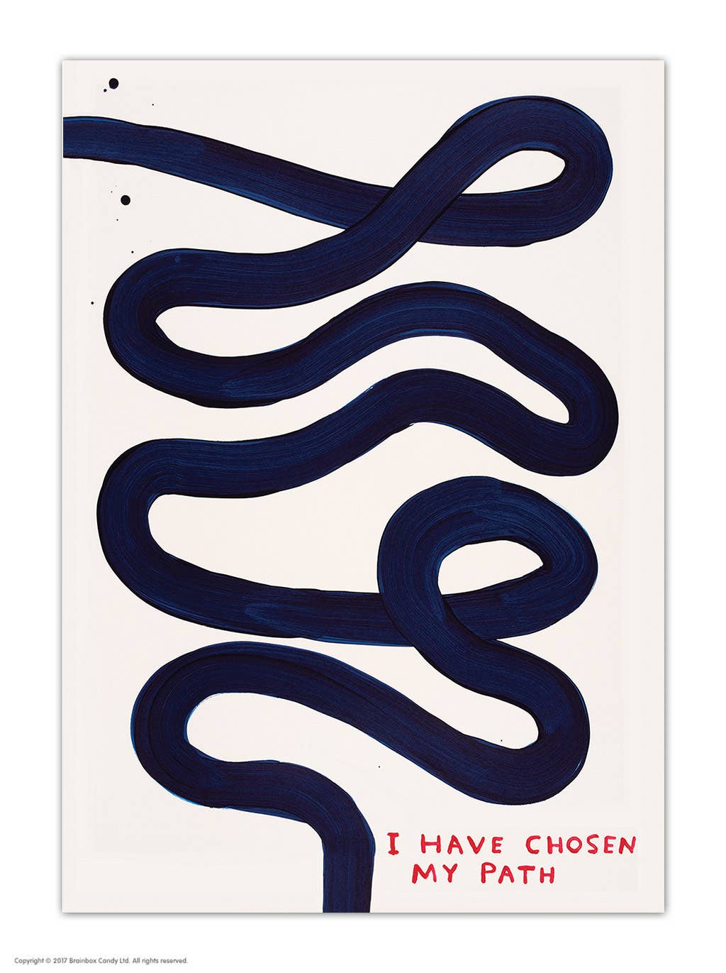 Funny A6 Art Postcard By David Shrigley - Chosen My Path
