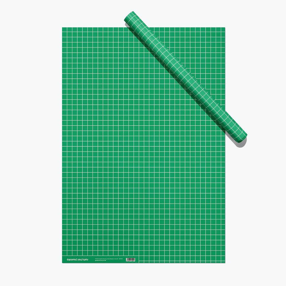 Graph Paper Gift Wrap – Green