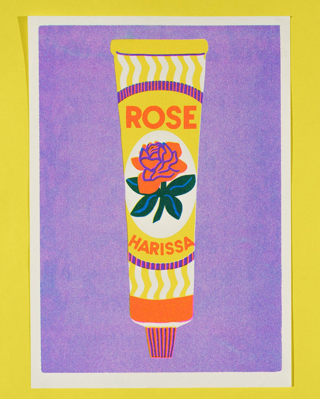 Riso print of Rose Harissa sauce