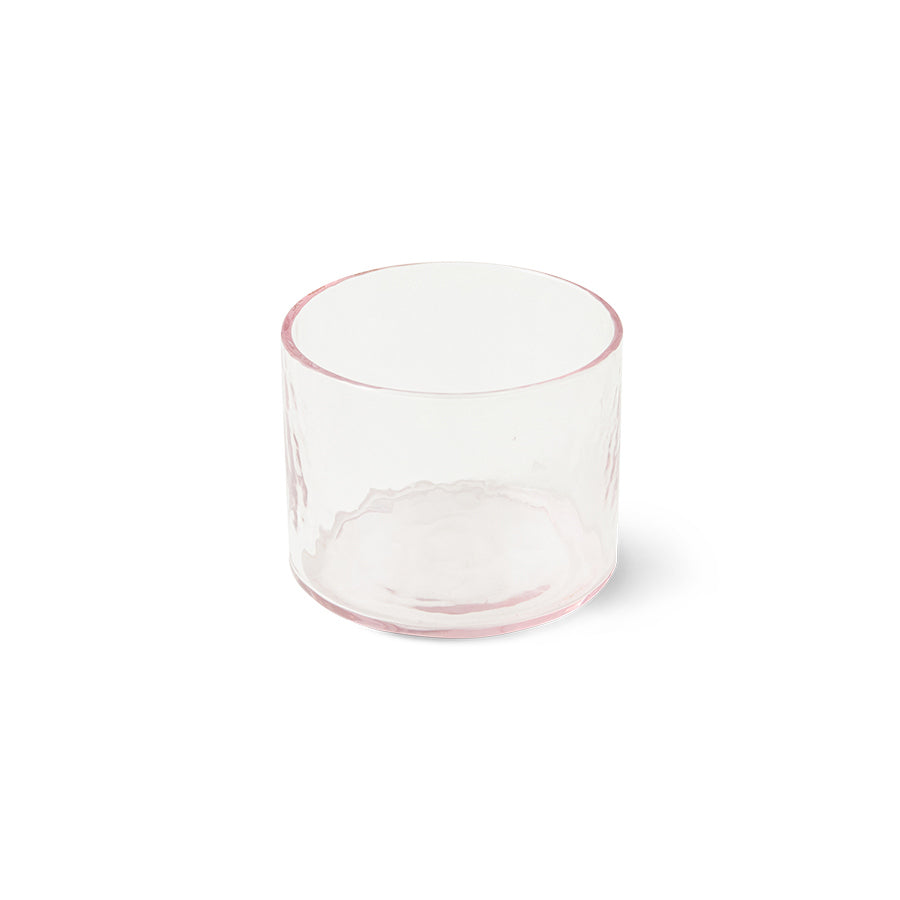 HKLIVING Tube glass in blush. Available at mooch-y design store in Cardiff
