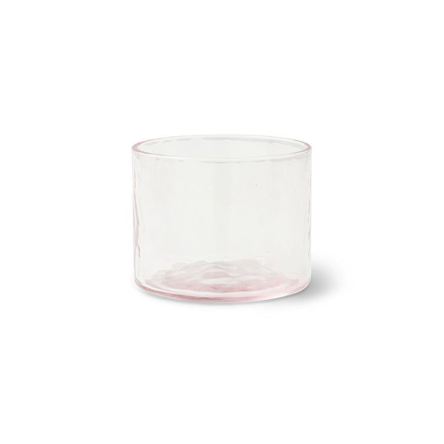 HKLIVING Tube glass in blush. Available at mooch-y design store in Cardiff